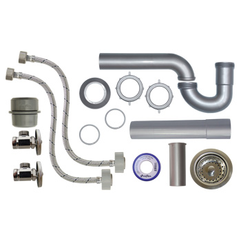 PAQUETE INSTALACION PARA FREGADERO COFLEX (PS-F005) ACERO INOX